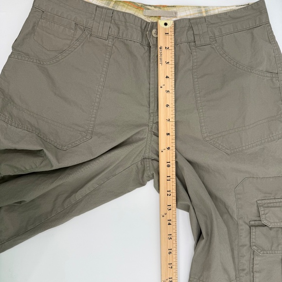 Columbia Capris Women 10 Green Pants Outdoor Lightweight Cotton Pockets 90s Y2K - Picture 8 of 11